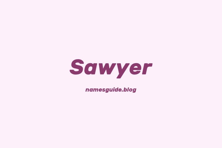 Origin and Meaning of Last Name Sawyer