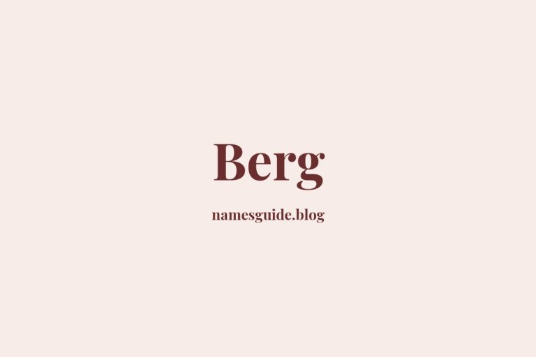 Origin and Meaning of Last Name Berg