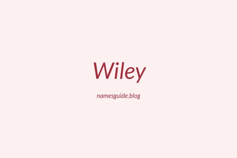 Origin and Meaning of Last Name Wiley