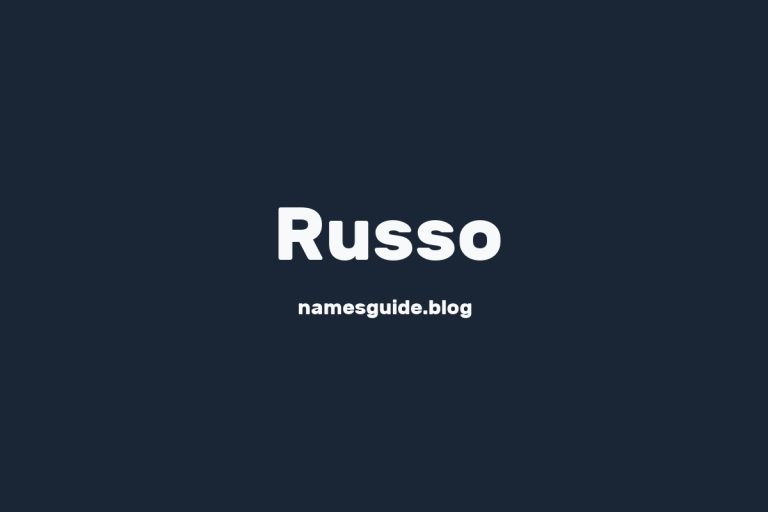 Origin and Meaning of Last Name Russo