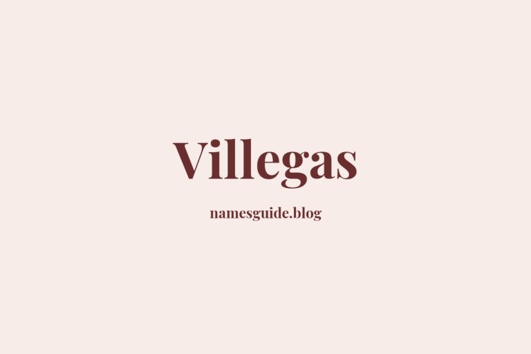 Origin and Meaning of Last Name Villegas