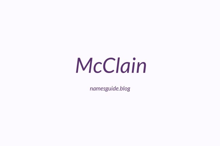 Origin and Meaning of Last Name McClain