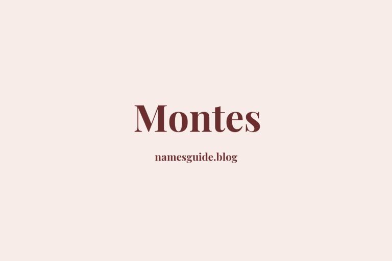 Origin and Meaning of Last Name Montes