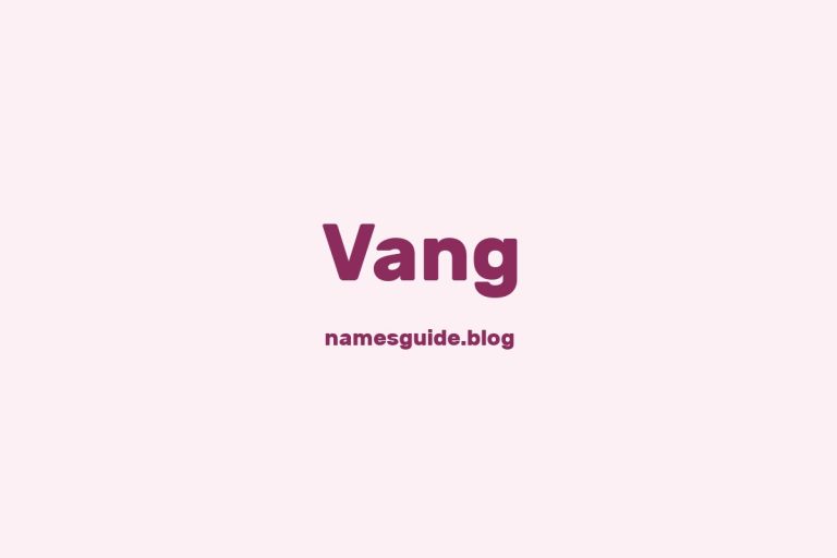 Origin and Meaning of Last Name Vang
