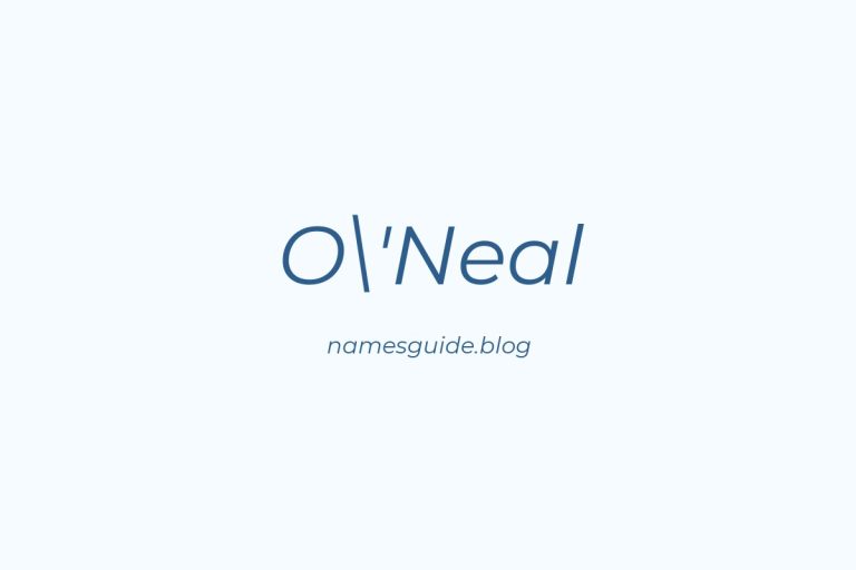 Origin and Meaning of Last Name O\’Neal