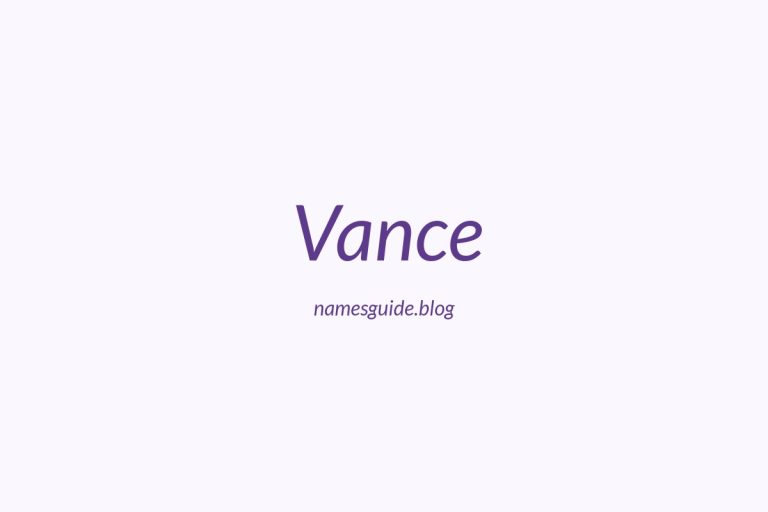 Origin and Meaning of Last Name Vance