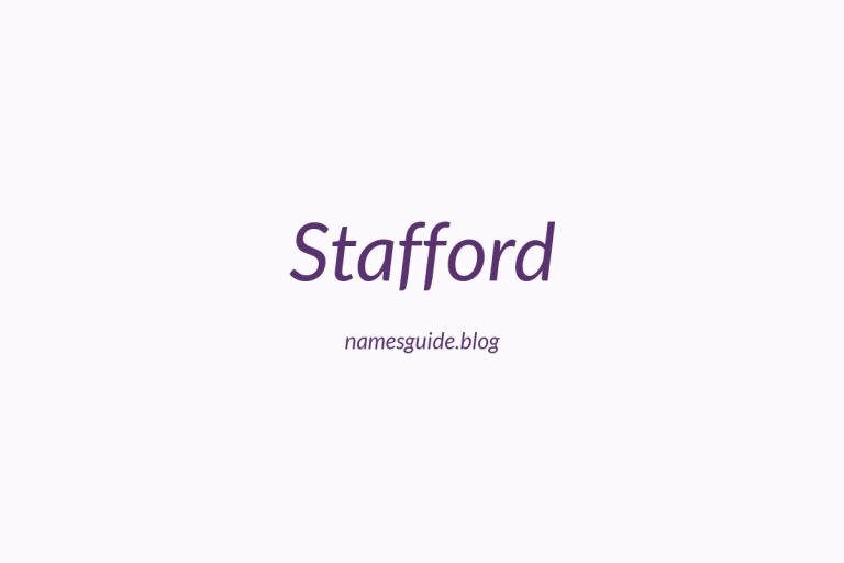 Origin and Meaning of Last Name Stafford