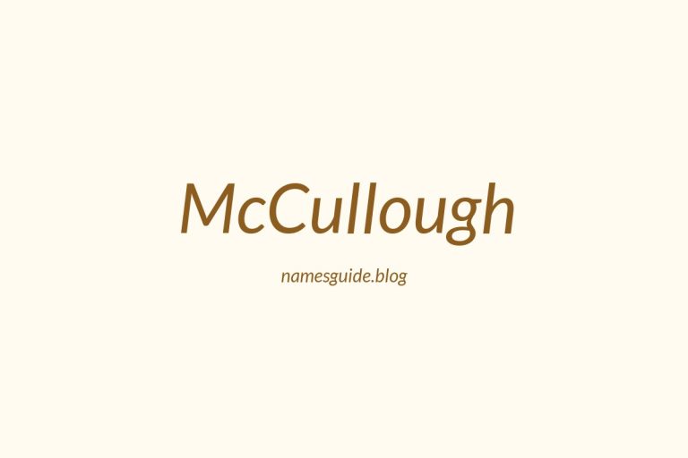 Origin and Meaning of Last Name McCullough