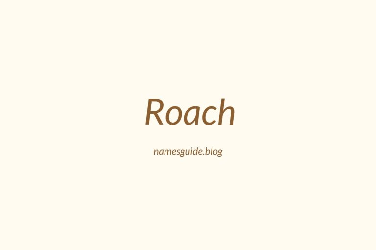 Origin and Meaning of Last Name Roach