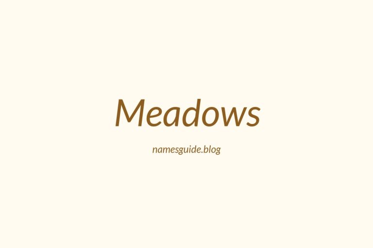 Origin and Meaning of Last Name Meadows