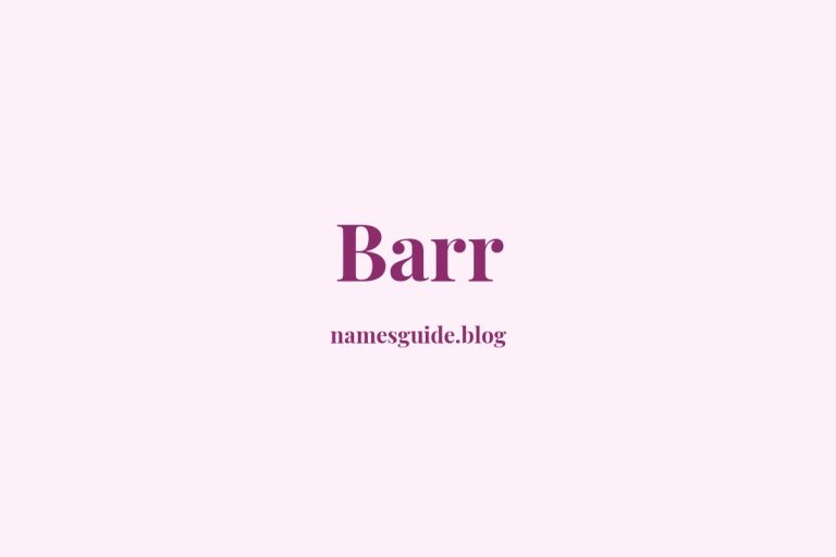 Origin and Meaning of Last Name Barr