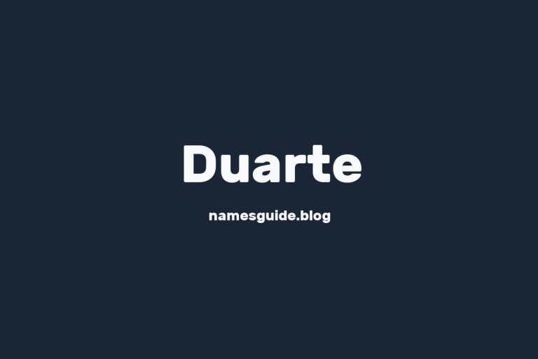 Origin and Meaning of Last Name Duarte