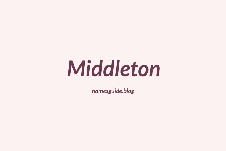 Origin and Meaning of Last Name Middleton