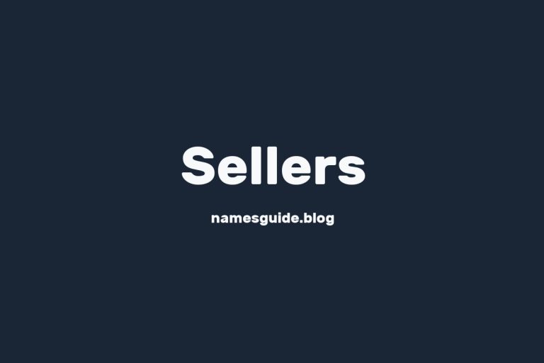 Origin and Meaning of Last Name Sellers