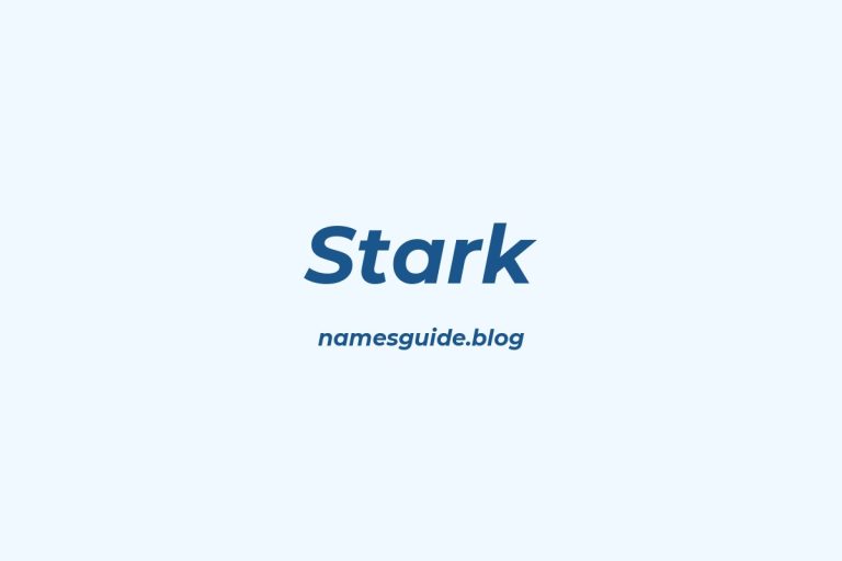 Origin and Meaning of Last Name Stark