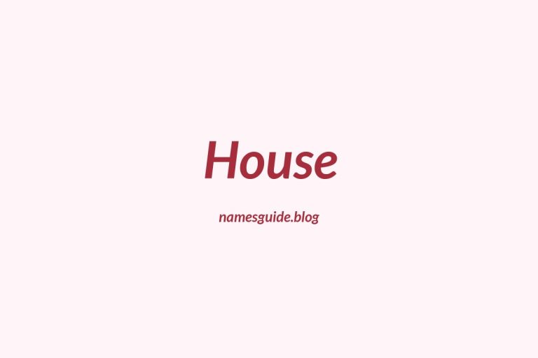 Origin and Meaning of Last Name House