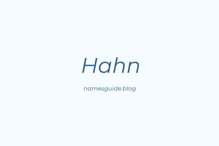 Origin and Meaning of Last Name Hahn