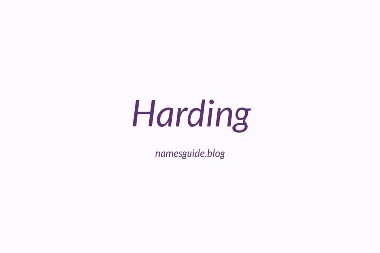 Origin and Meaning of Last Name Harding