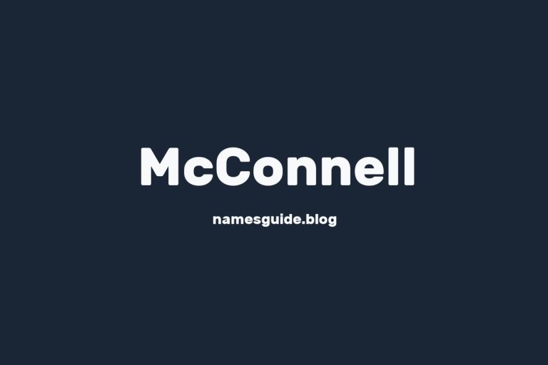 Origin and Meaning of Last Name McConnell