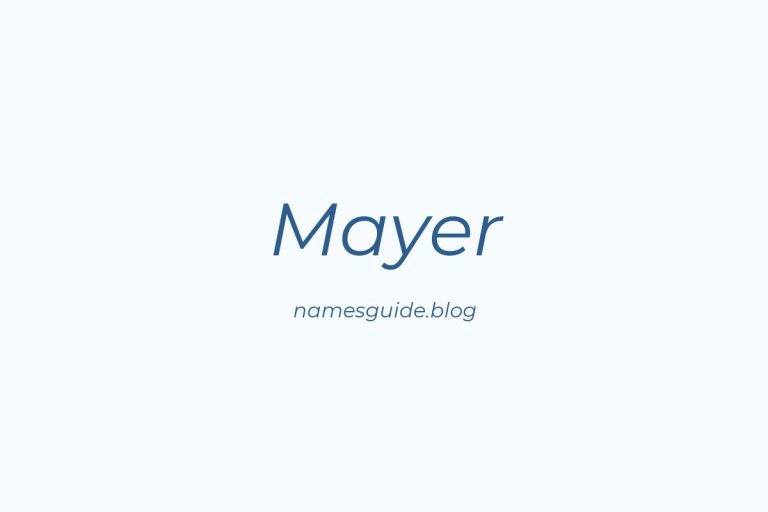 Origin and Meaning of Last Name Mayer