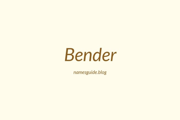 Origin and Meaning of Last Name Bender