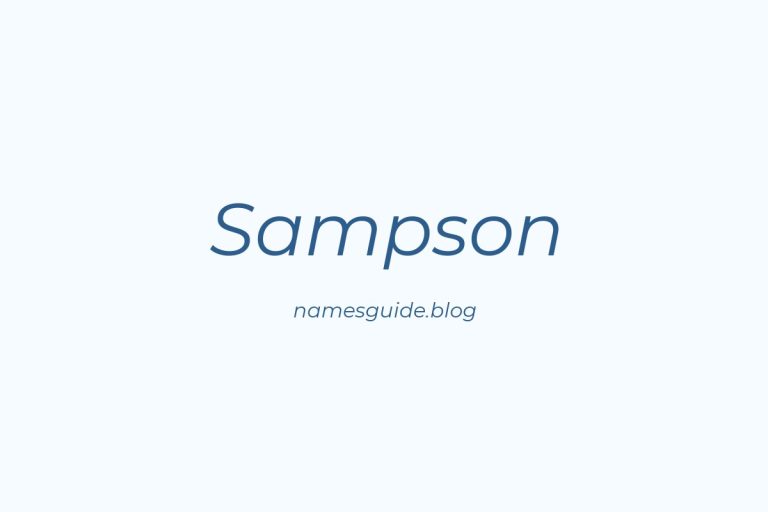 Origin and Meaning of Last Name Sampson