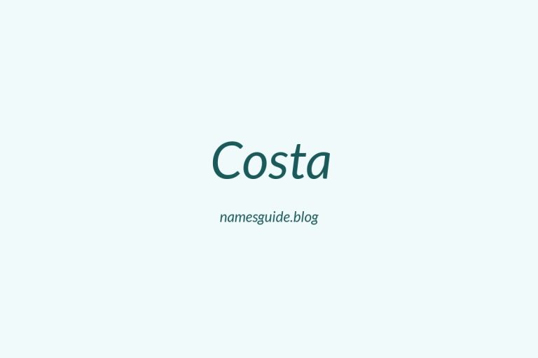 Origin and Meaning of Last Name Costa