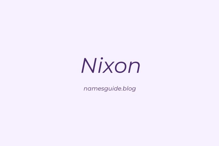 Origin and Meaning of Last Name Nixon