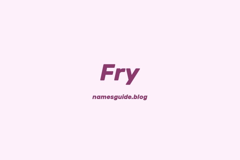 Origin and Meaning of Last Name Fry