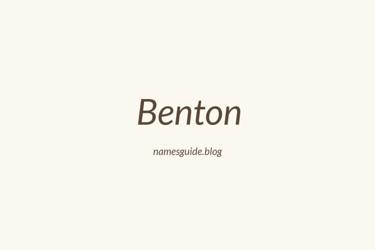 Origin and Meaning of Last Name Benton