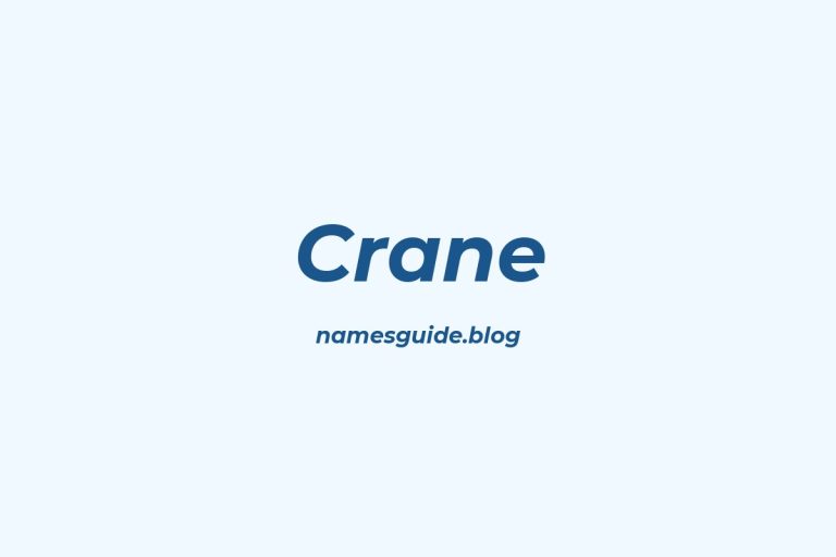 Origin and Meaning of Last Name Crane
