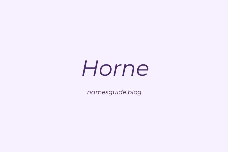 Origin and Meaning of Last Name Horne