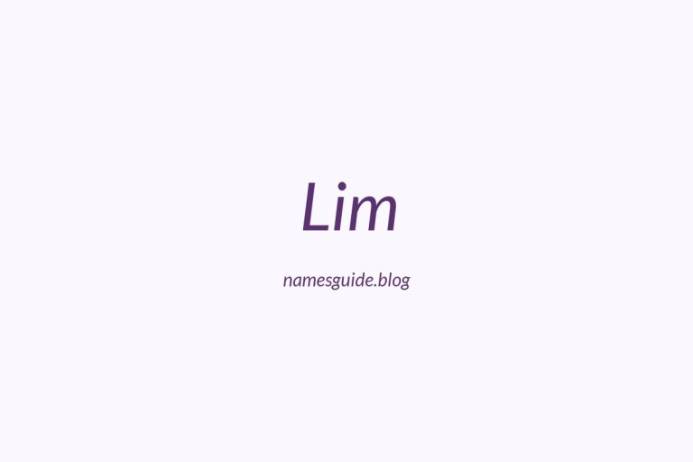 Origin and Meaning of Last Name Lim