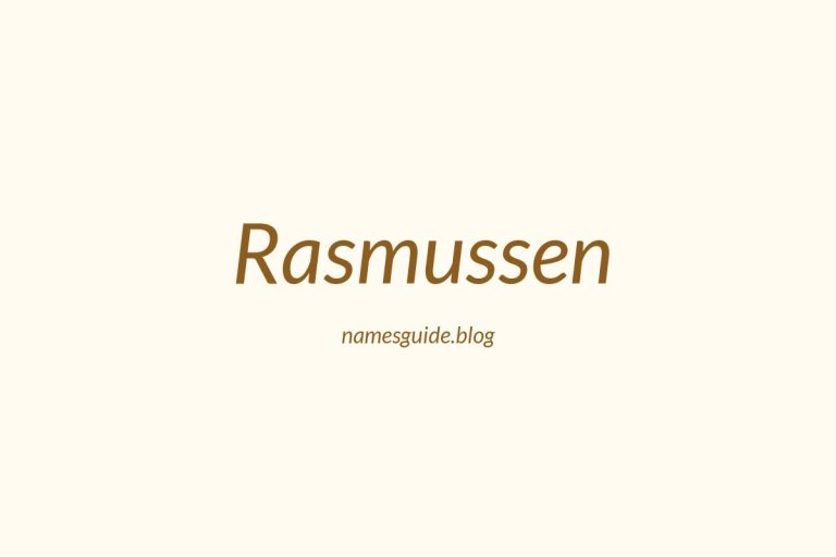 Origin and Meaning of Last Name Rasmussen