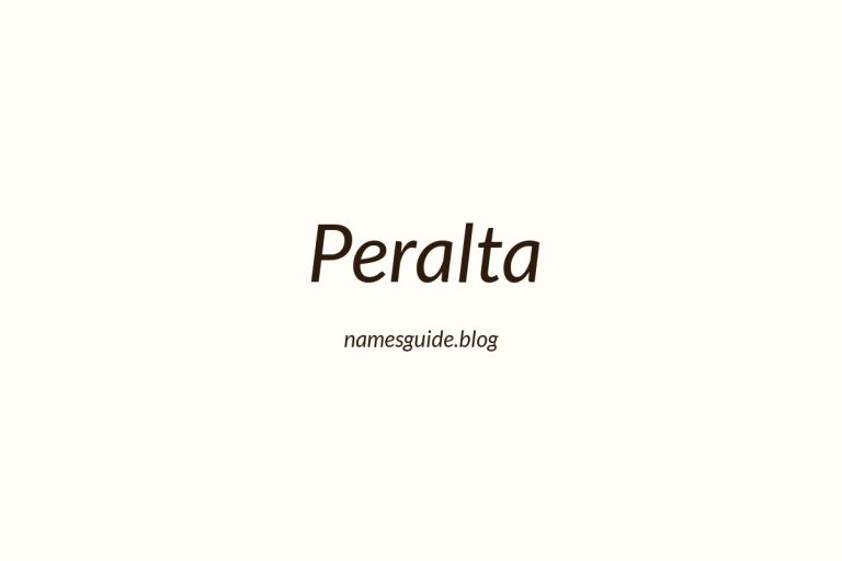 Origin and Meaning of Last Name Peralta