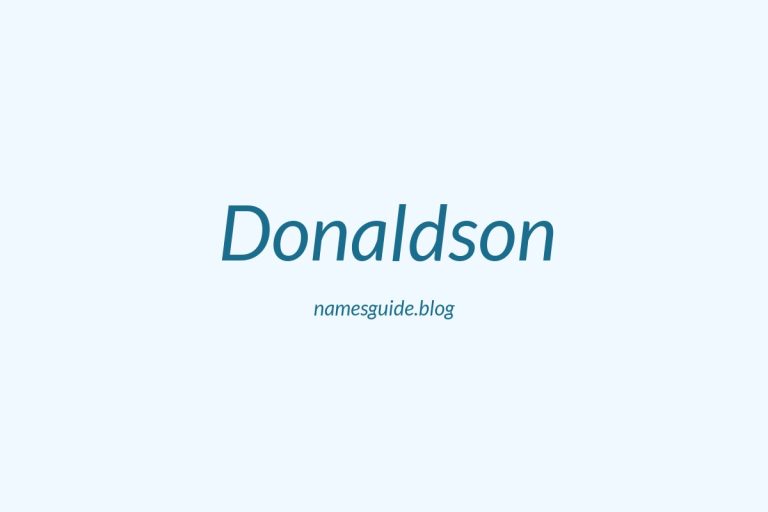 Origin and Meaning of Last Name Donaldson