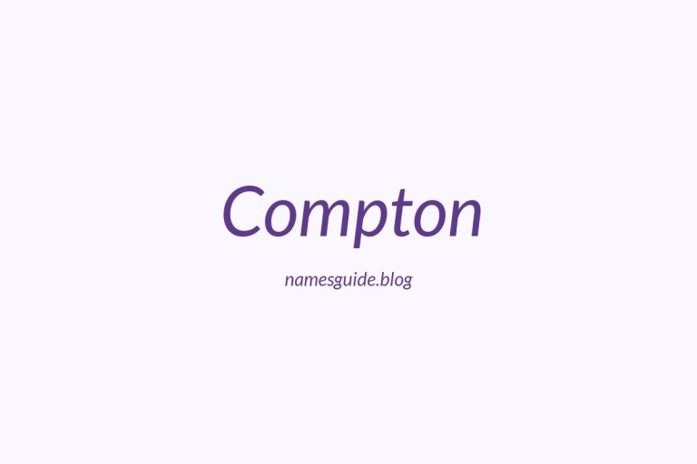 Origin and Meaning of Last Name Compton