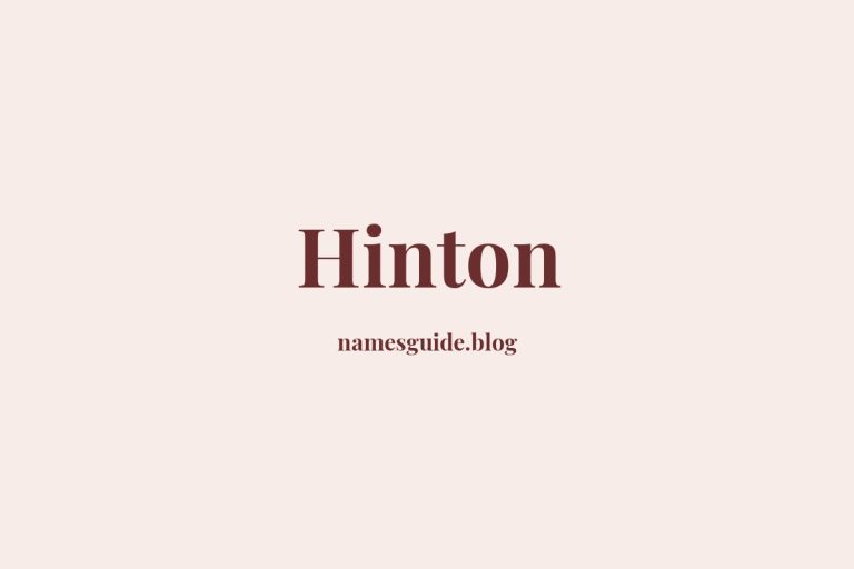 Origin and Meaning of Last Name Hinton