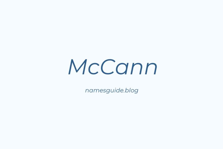 Origin and Meaning of Last Name McCann