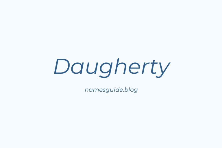 Origin and Meaning of Last Name Daugherty