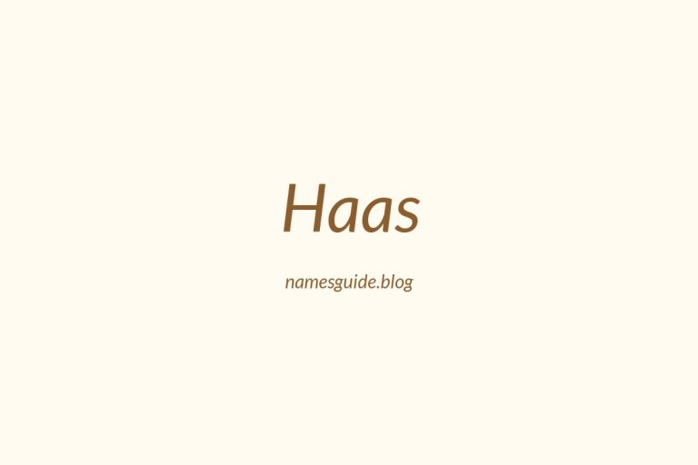 Origin and Meaning of Last Name Haas