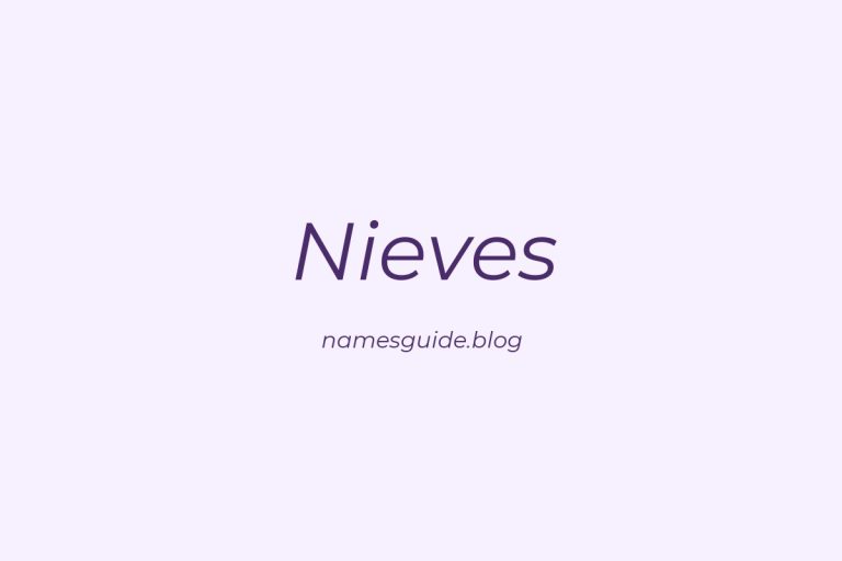 Origin and Meaning of Last Name Nieves