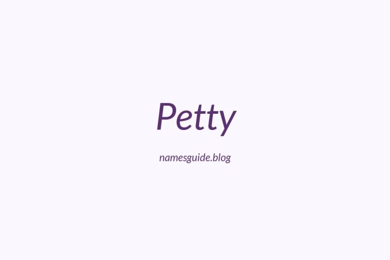 Origin and Meaning of Last Name Petty