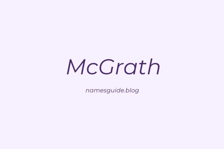 Origin and Meaning of Last Name McGrath