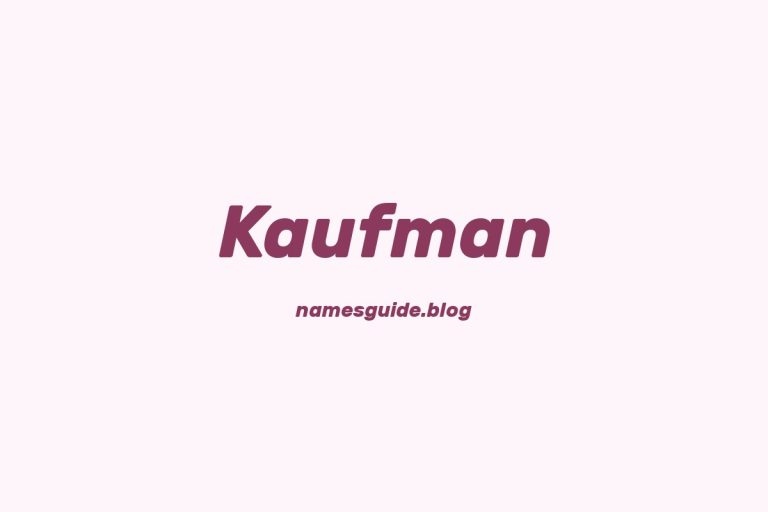 Origin and Meaning of Last Name Kaufman