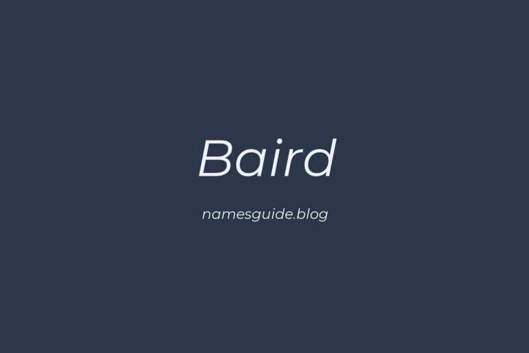 Origin and Meaning of Last Name Baird