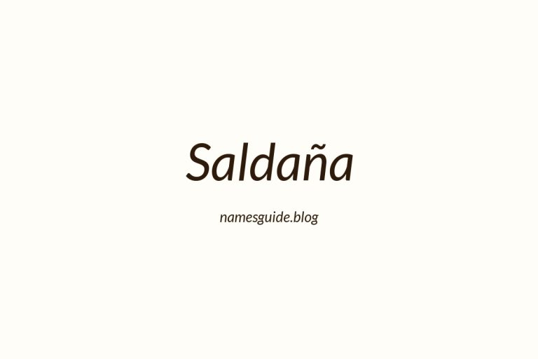 Origin and Meaning of Last Name Saldaña