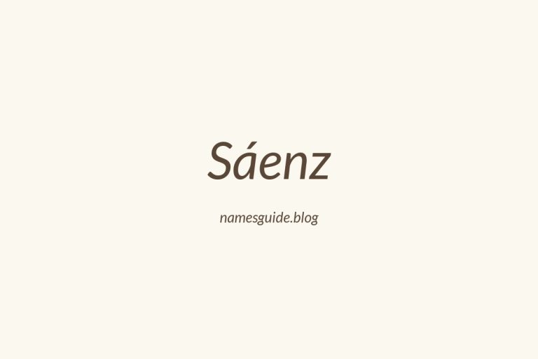 Origin and Meaning of Last Name Sáenz