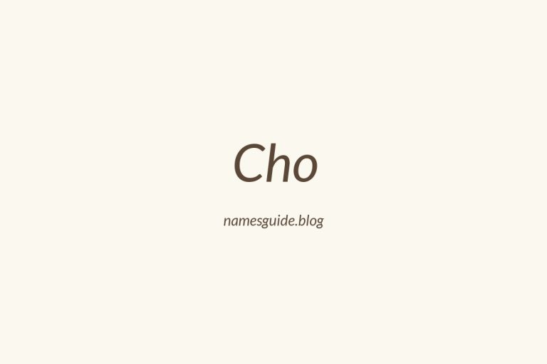 Origin and Meaning of Last Name Cho