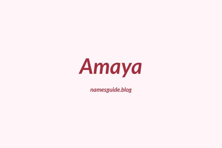 Origin and Meaning of Last Name Amaya